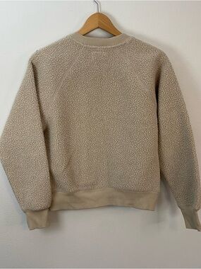 Everlane The ReNew Teddy Oversized Crewneck Tan Fleece Sherpa Fuzzy Medium